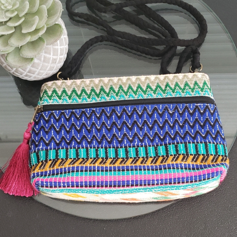 Eco Rising Tide Multicolored Multi Pattern Crossb… - image 1